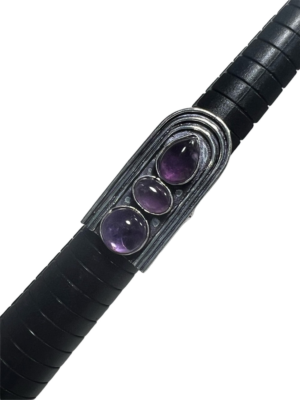 Amethyst 925 Circles Gemstone Ring 6